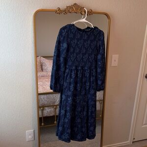 Navy Blue Midi Dress